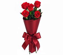 5 Красных роз Эдлесс Лав в Янтарном Букет 5 Красных роз Эдлесс Лав в Янтарном
