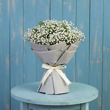 Букет Белые гипсофилы в Янтарном Букет цветов из:  Гипсофила в Янтарном
