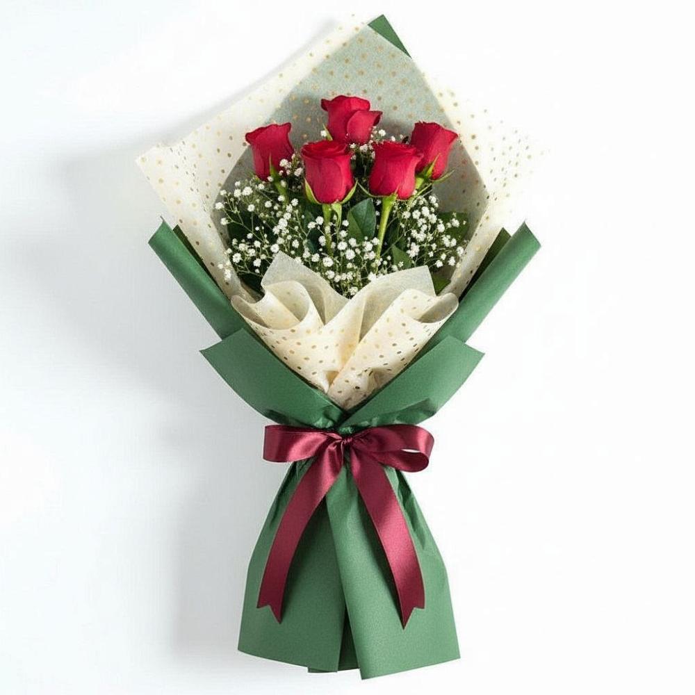 Букет рубиновое очарование в Янтарном Букет цветов из: Розы в Янтарном