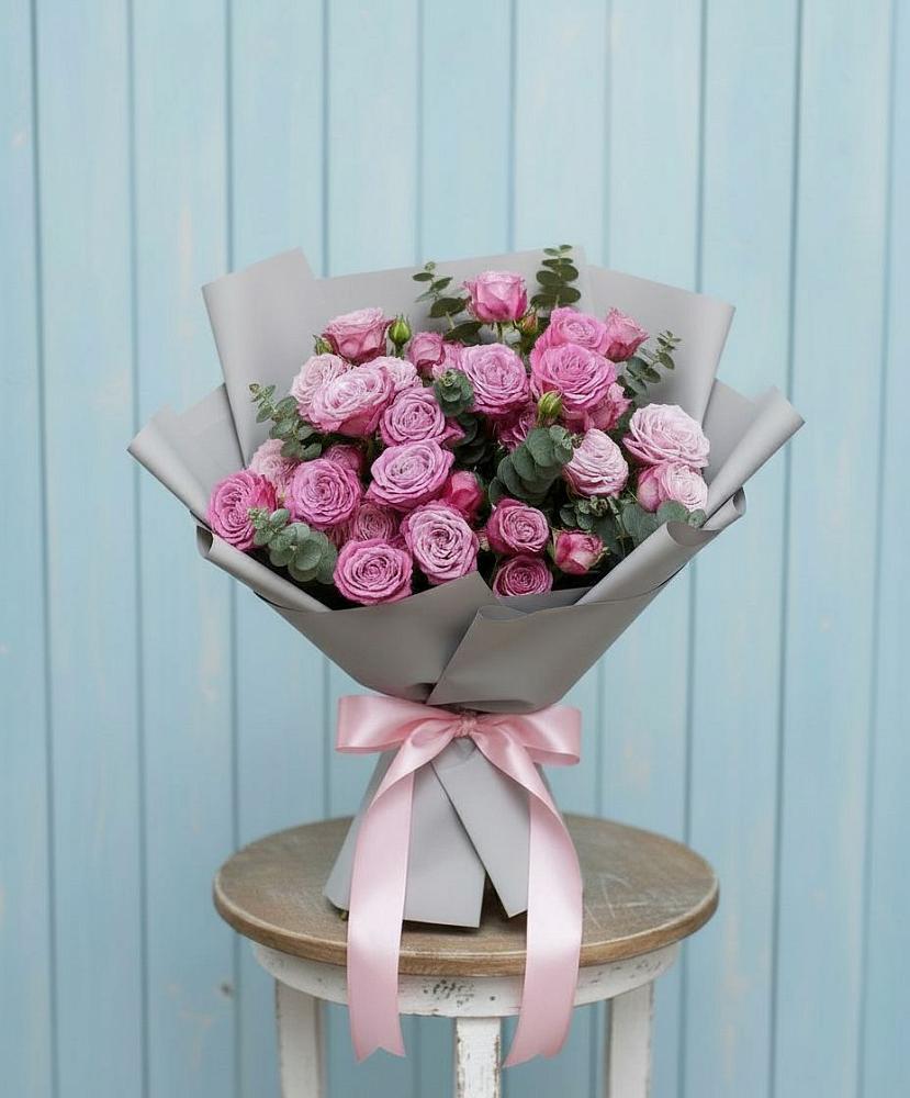 Композиция Яркий комплимент в Янтарном Букет цветов из: Розы в Янтарном