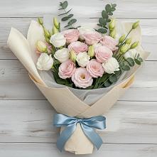 Букет шампанское в Янтарном Букет цветов из:  Лизиантусы в Янтарном