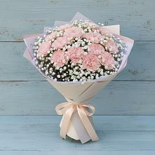 Букет Нежность рассвета в Янтарном Букет цветов из:  Гвоздики в Янтарном