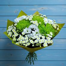 Букет скромность  в Янтарном Букет цветов из:  Хризантемы в Янтарном