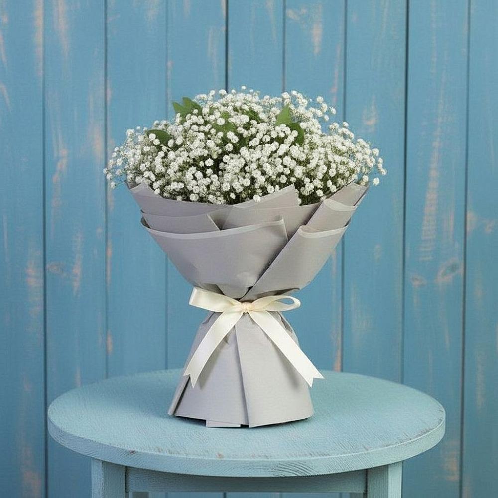 Букет Белые гипсофилы в Янтарном Букет цветов из: Гипсофила в Янтарном