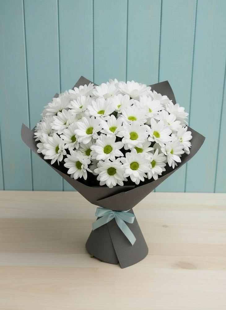 Букет белые хризантемы в Янтарном Букет цветов из: Хризантемы в Янтарном