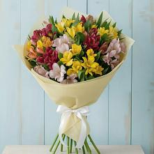Букет Летние краски #REPLACE_PRED# Янтарном Букет цветов из:  Альстромерии #REPLACE_PRED# Янтарном