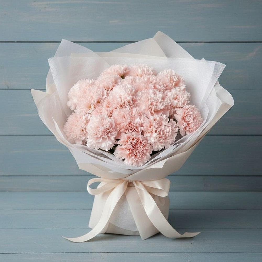 Букет розовые гвоздики в Янтарном Букет цветов из: Гвоздики в Янтарном