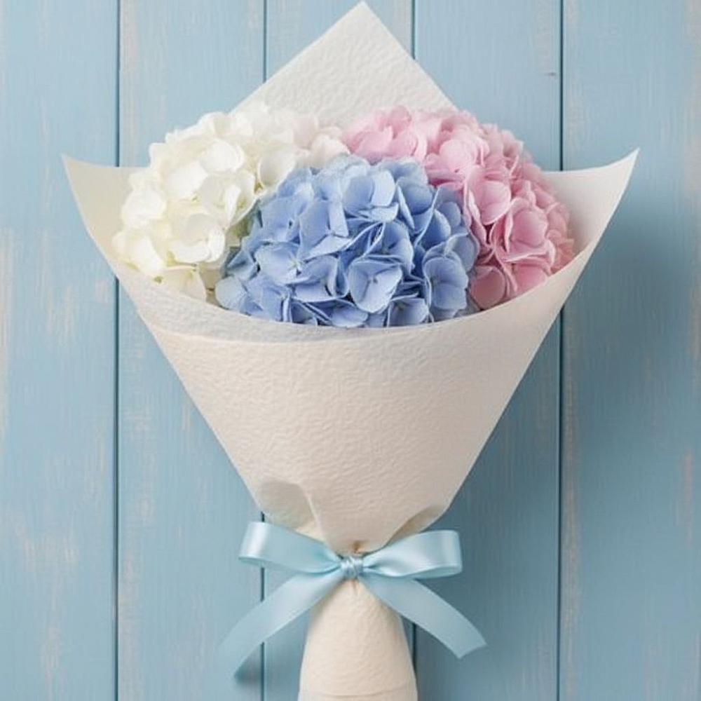 Букет Нежная гортензия в Янтарном Букет цветов из: Гортензия в Янтарном