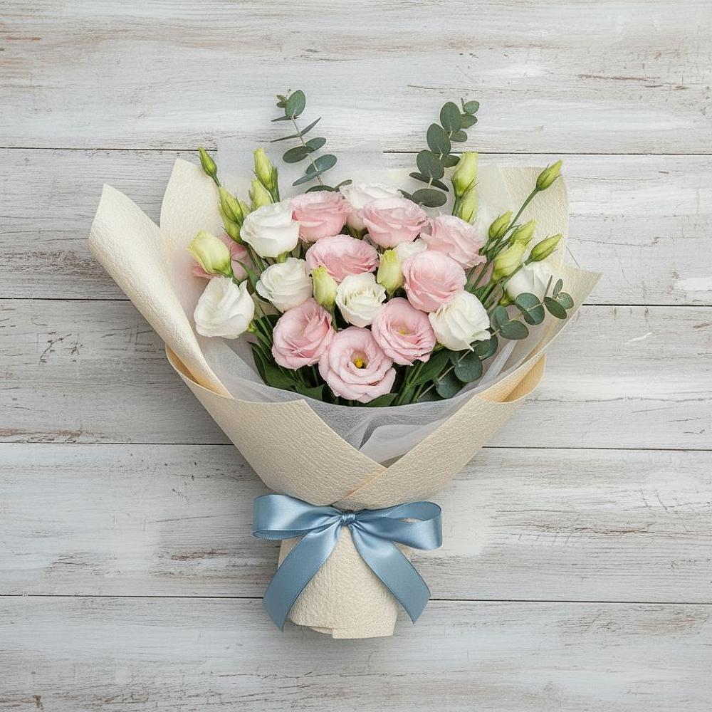 Букет шампанское в Янтарном Букет цветов из: Лизиантусы в Янтарном